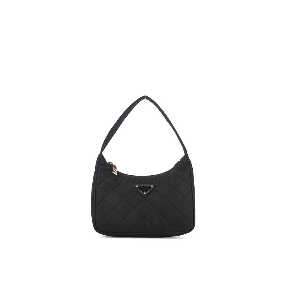 Prada Schwarze Schultertasche aus Nylon – Elegante Damenhandtasche
