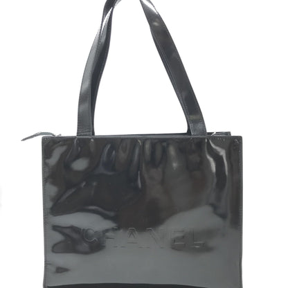 Chanel Schwarze Lackleder-Tote