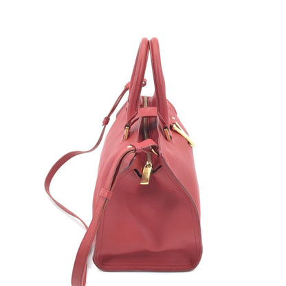 Elegante Saint Laurent Lederhandtasche mit Y-Logo in Rot - Luxuriöses Accessoire für Frauen