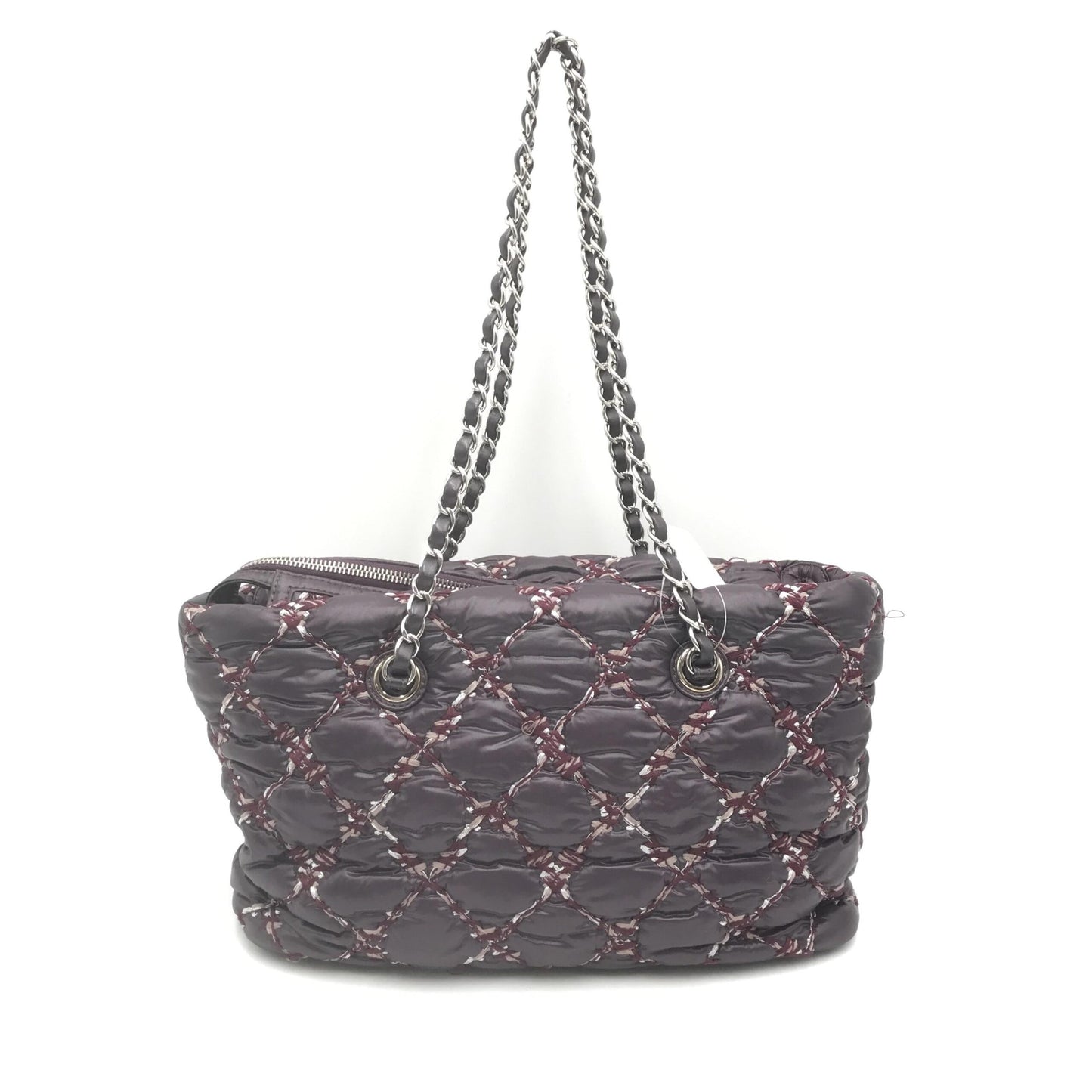 Chanel Paris-Byzance Umhängetasche aus violettem Nylon mit Kette – Exquisite Luxusmode