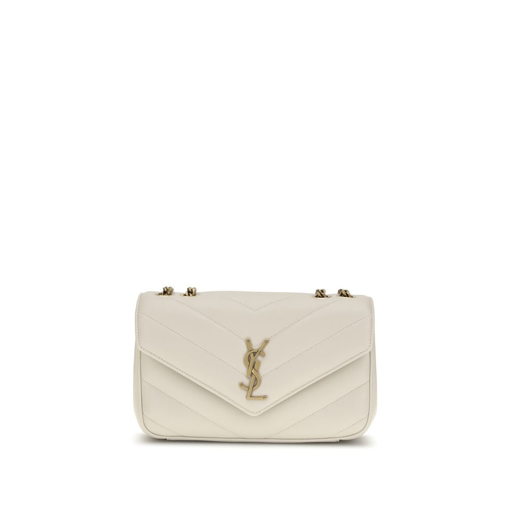 Saint Laurent LouLou Schultertasche aus Lammleder in Beige