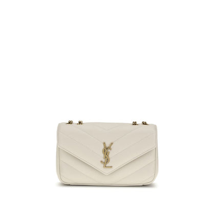 Saint Laurent LouLou Schultertasche aus Lammleder in Beige