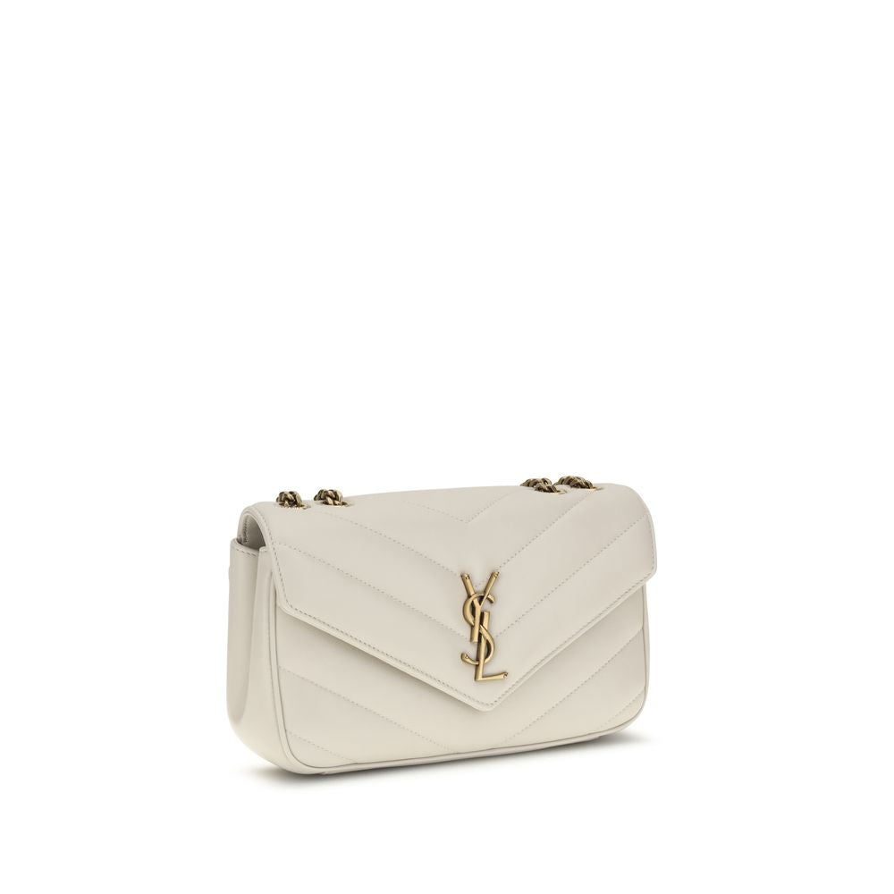 Saint Laurent LouLou Schultertasche aus Lammleder in Beige