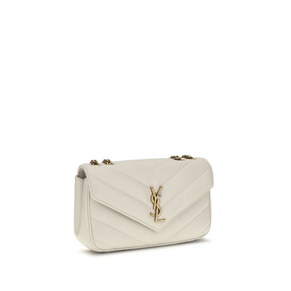 Saint Laurent LouLou Schultertasche aus Lammleder in Beige