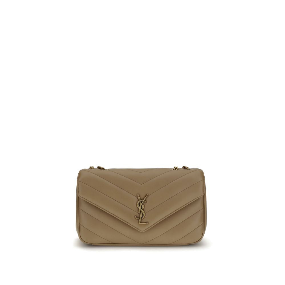 Saint Laurent LouLou Schultertasche aus Beige Kalbsleder Bos Taurus – Eleganz trifft Funktionalität