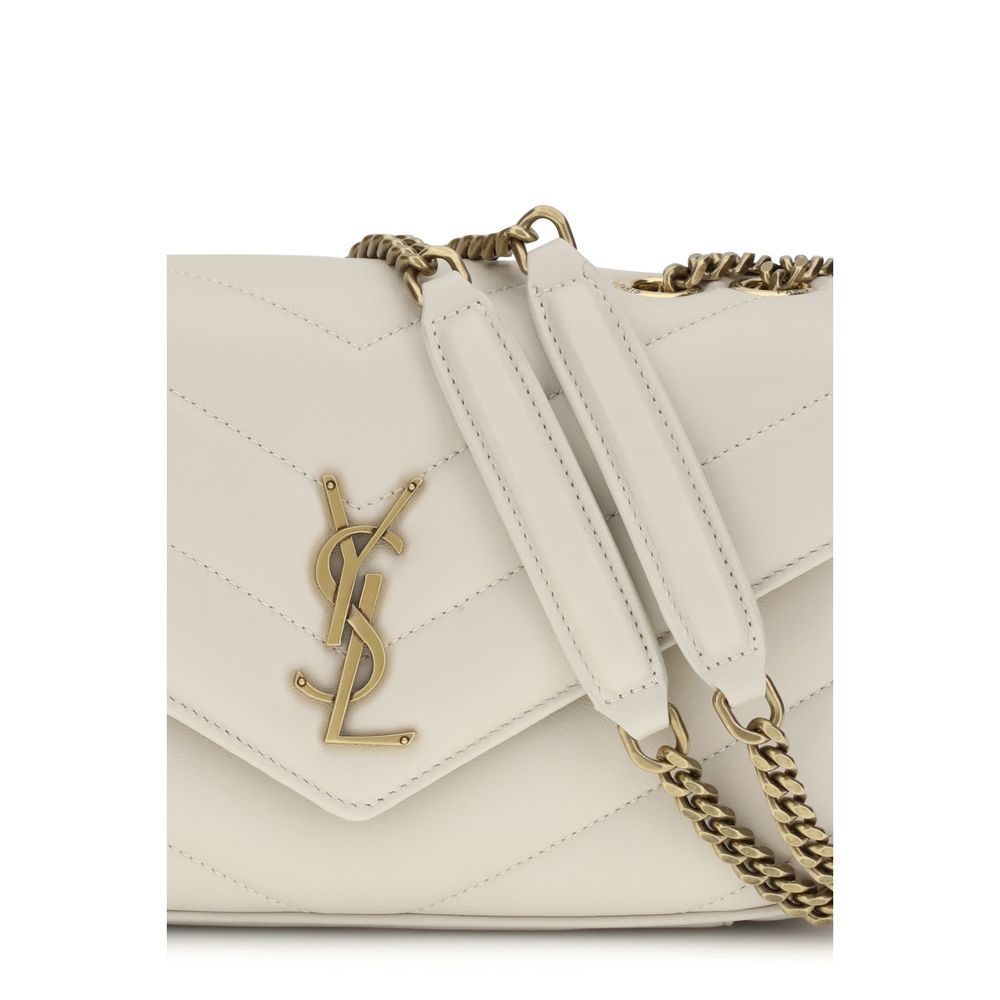 Saint Laurent LouLou Schultertasche aus Lammleder in Beige