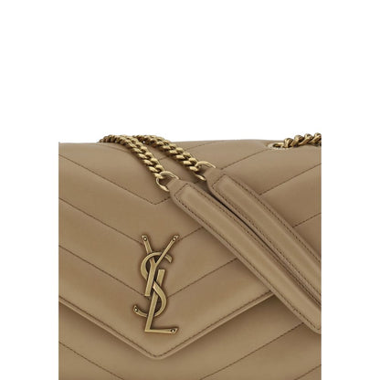 Saint Laurent LouLou Schultertasche aus Beige Kalbsleder Bos Taurus – Eleganz trifft Funktionalität