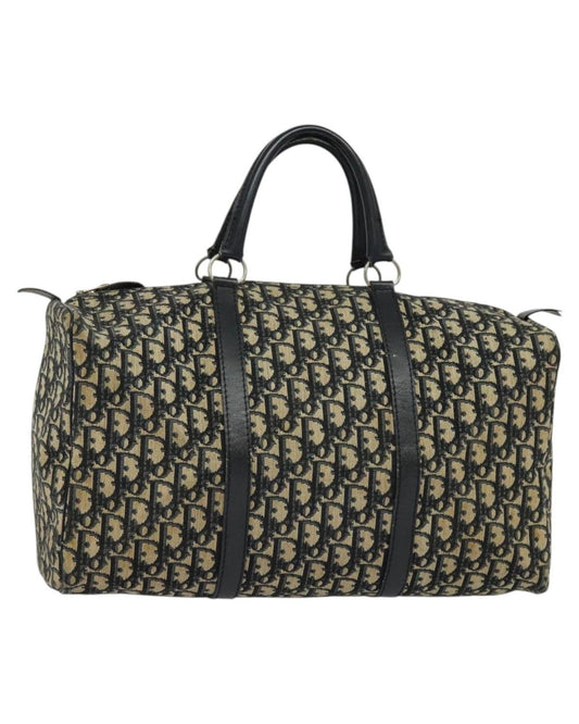 Dior Blaue Canvas-Tragetasche – Elegante Vintage Handtasche in Marineblau