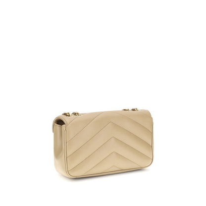 Saint Laurent LouLou Schultertasche aus hochwertigem Lammleder in Beige