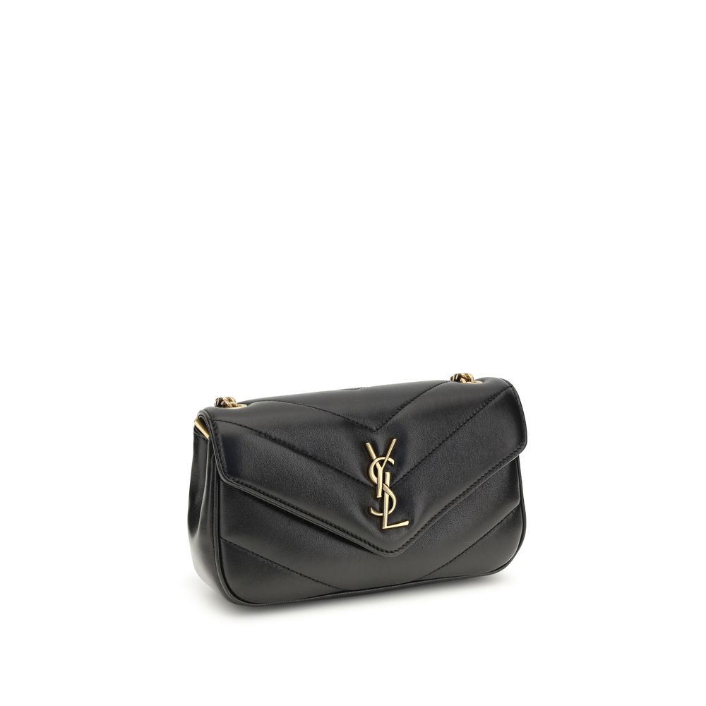 Saint Laurent Schwarze Lammleder Schultertasche Ovis Aries - Eleganz trifft Luxus