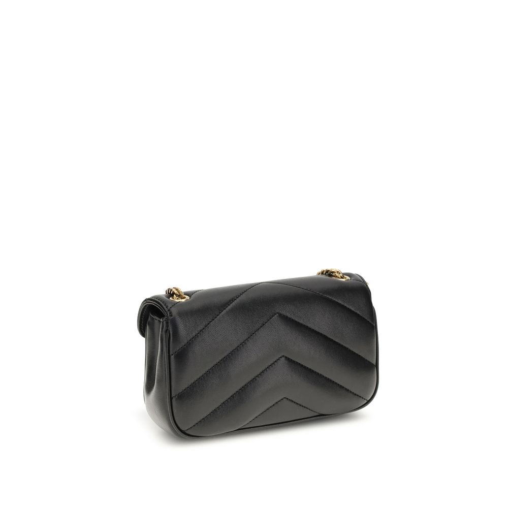 Saint Laurent Schwarze Lammleder Schultertasche Ovis Aries - Eleganz trifft Luxus