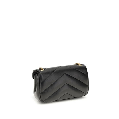Saint Laurent Schwarze Lammleder Schultertasche Ovis Aries - Eleganz trifft Luxus