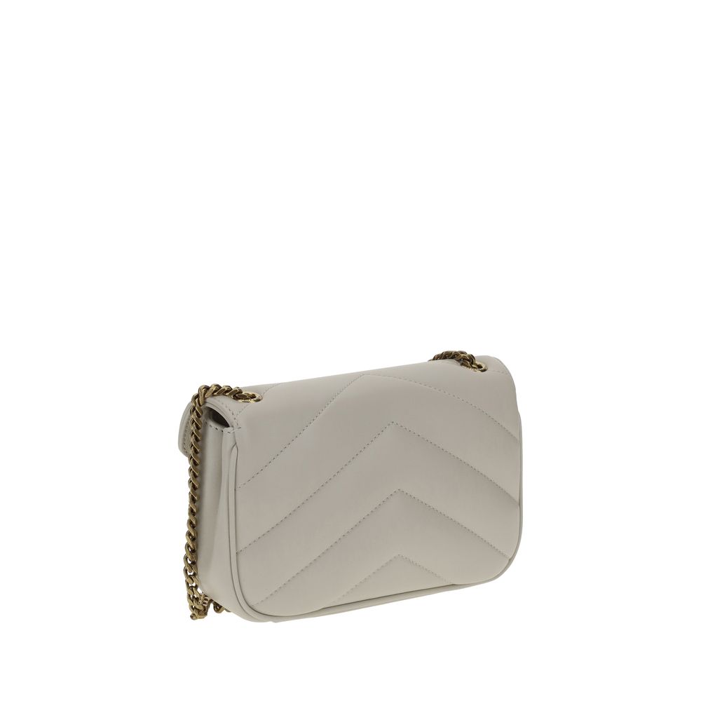Saint Laurent Weiße Lammleder Schultertasche Ovis Aries - Eleganz für Anspruchsvolle