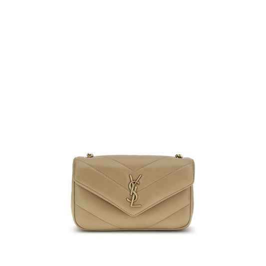 Saint Laurent Lou Lou Schultertasche aus beigem Lammleder