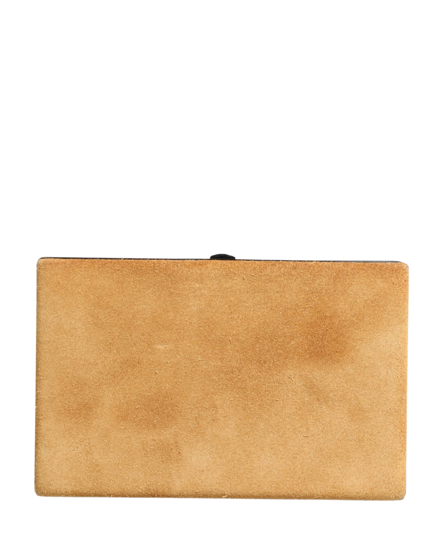 Dolce & Gabbana Beige Samt Kalbsleder Clutch – Elegante Damen Abendtasche