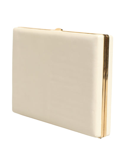 Dolce & Gabbana Weiße Lammleder-Clutch für Damen - Elegante Abendtasche