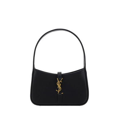 Saint Laurent Schwarze Bos Taurus Kalbsleder Mini Hobo Schultertasche