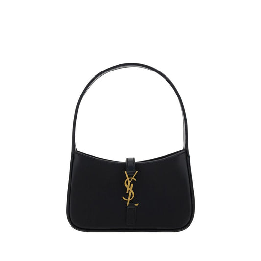 Saint Laurent Schwarze Bos Taurus Kalbsleder Mini Hobo Schultertasche