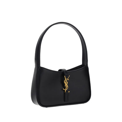 Saint Laurent Schwarze Bos Taurus Kalbsleder Mini Hobo Schultertasche