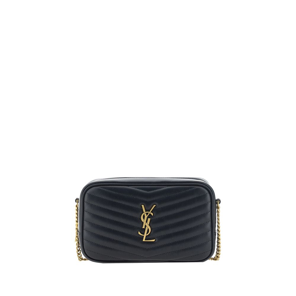 Luxuriöse Schultertasche aus Kalbsleder von Saint Laurent - Schwarze Bos Taurus
