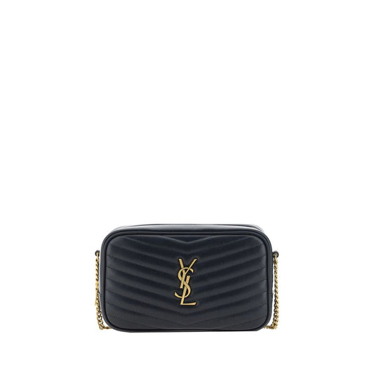 Luxuriöse Schultertasche aus Kalbsleder von Saint Laurent - Schwarze Bos Taurus