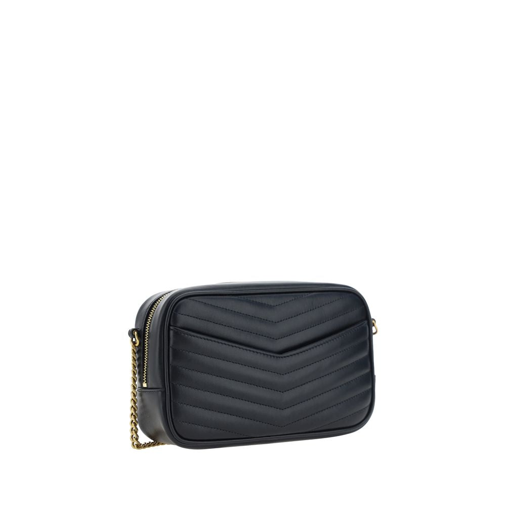 Luxuriöse Schultertasche aus Kalbsleder von Saint Laurent - Schwarze Bos Taurus