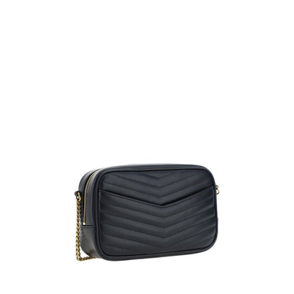 Luxuriöse Schultertasche aus Kalbsleder von Saint Laurent - Schwarze Bos Taurus