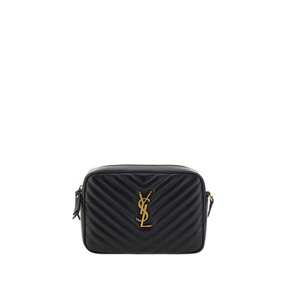 Saint Laurent Schwarze Bos Taurus Kalbsleder Schultertasche - LouLou Kollektion