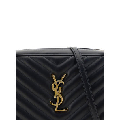 Saint Laurent Schwarze Bos Taurus Kalbsleder Schultertasche - LouLou Kollektion