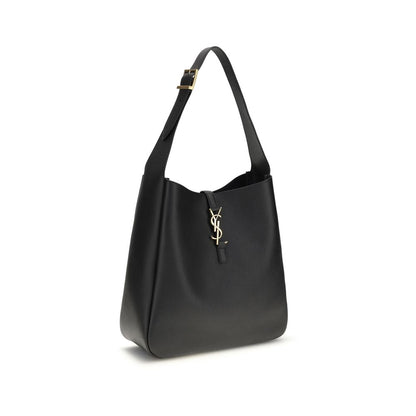 Saint Laurent Le 5 À 7 Schultertasche aus schwarzem Kalbsleder – Elegantes Design für anspruchsvolle Damen