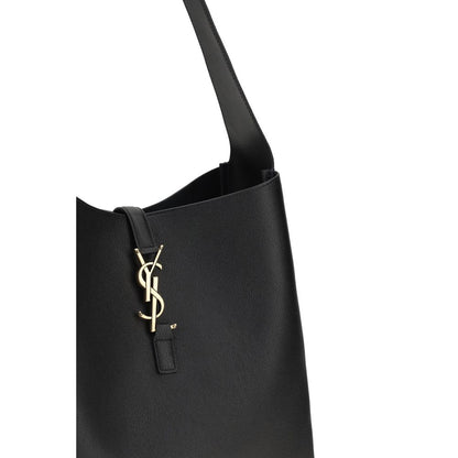 Saint Laurent Le 5 À 7 Schultertasche aus schwarzem Kalbsleder – Elegantes Design für anspruchsvolle Damen