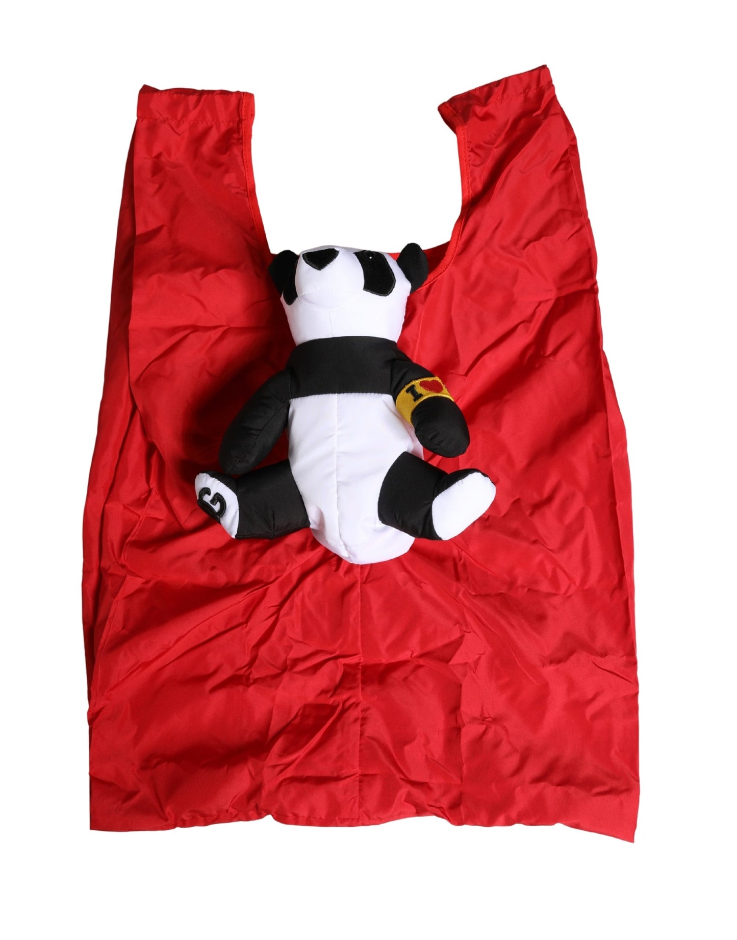Dolce & Gabbana Herren-Tragetasche mit Panda-Motiv – Rote Ecobag Tote Bag