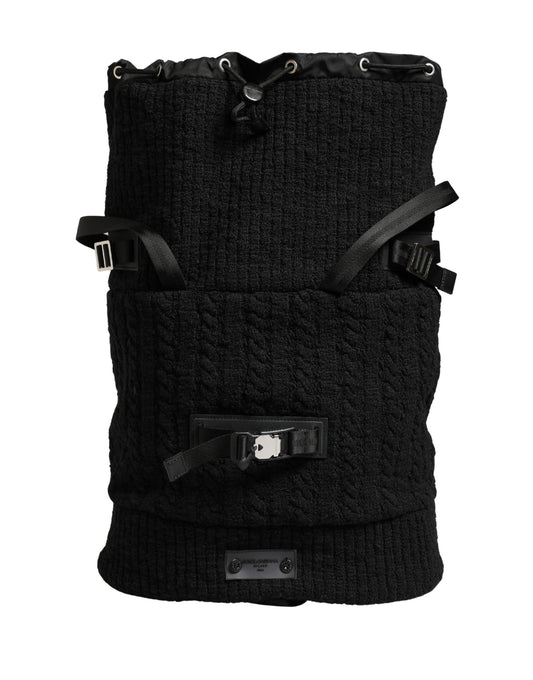 Dolce & Gabbana Schwarzer Rucksack aus Trikot-Wollmischung für Reisen