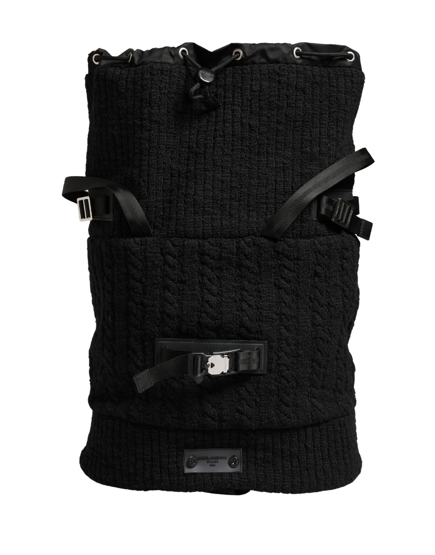Dolce & Gabbana Schwarzer Rucksack aus Trikot-Wollmischung für Reisen