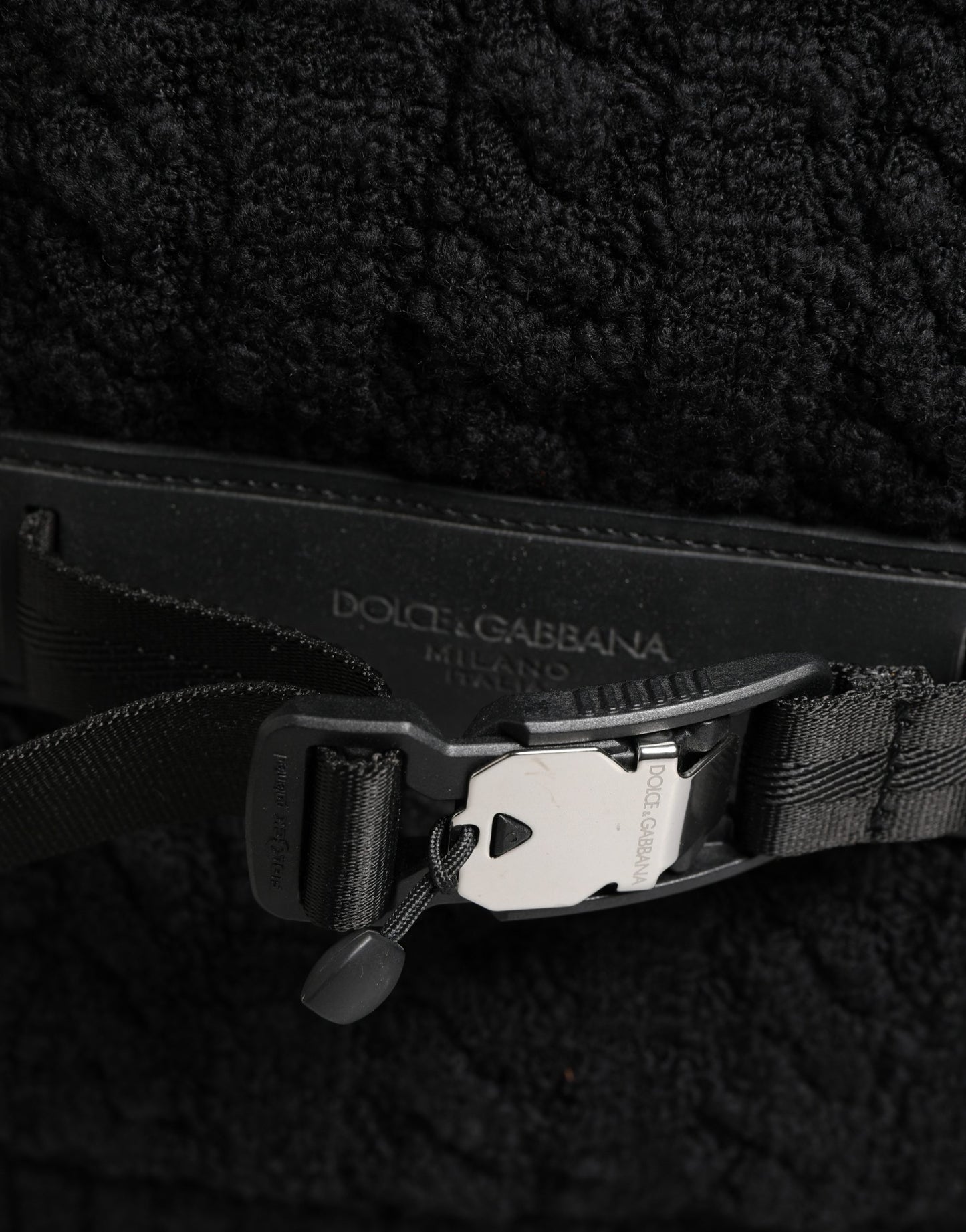 Dolce & Gabbana Schwarzer Rucksack aus Trikot-Wollmischung für Reisen