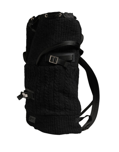 Dolce & Gabbana Schwarzer Rucksack aus Trikot-Wollmischung für Reisen