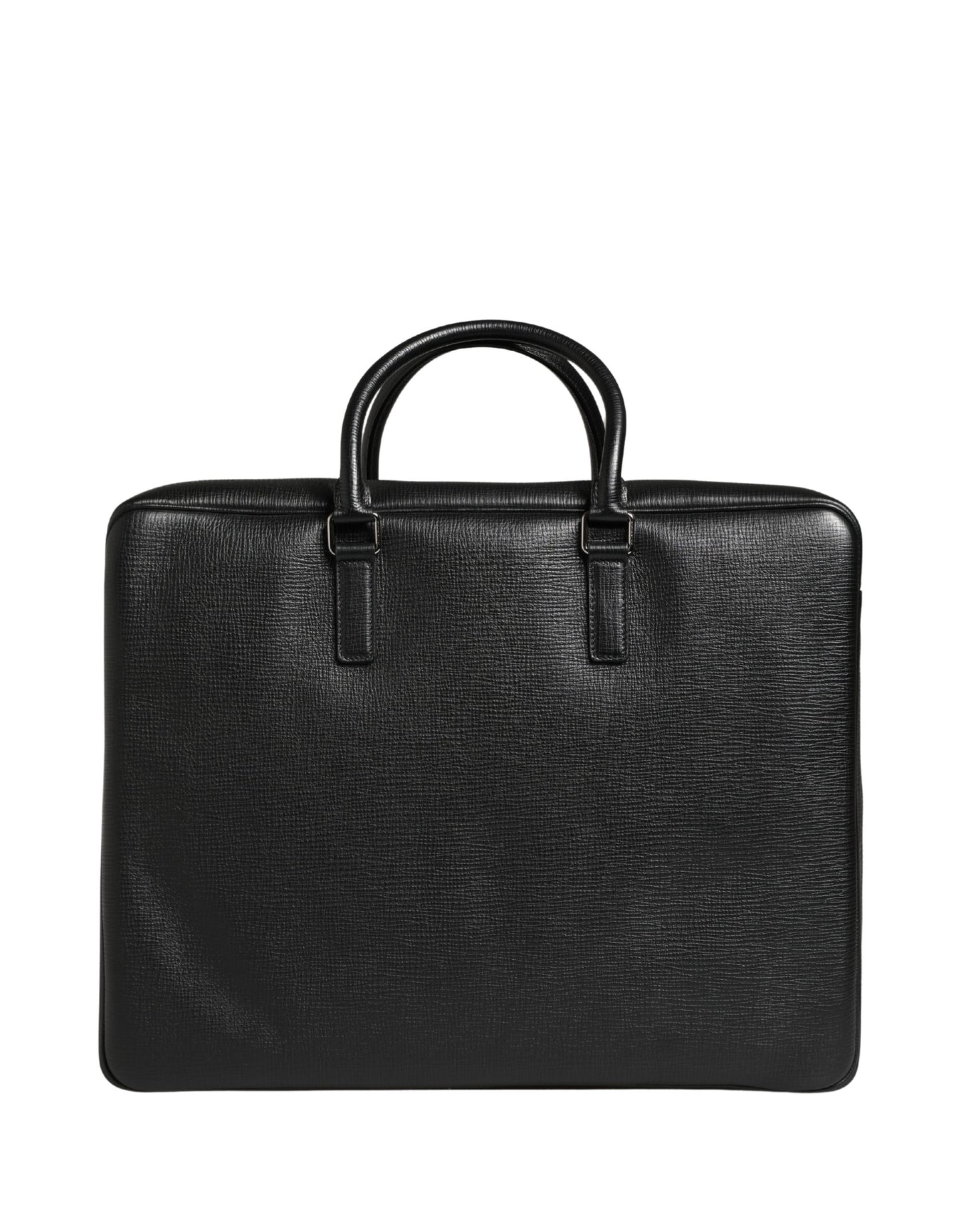 Dolce & Gabbana Mediterraneo Weekender-Tasche aus schwarzem Kalbsleder