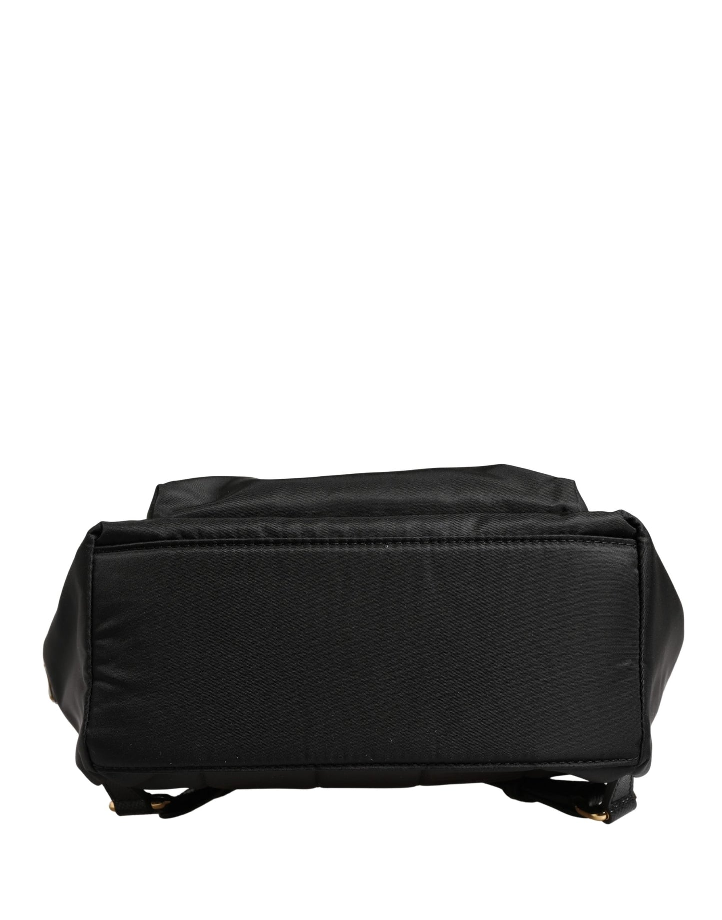Dolce & Gabbana VULCANO Schwarze Nylon Rucksacktasche mit Verzierungen
