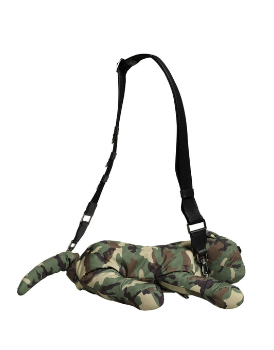 Dolce & Gabbana Gürteltasche in Multicolor-Camouflage mit Tier-Silhouette – Exklusives Design-Accessoire