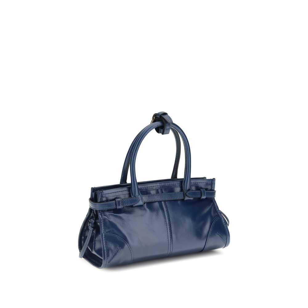 Handtasche aus blauem Kalbsleder Bos Taurus