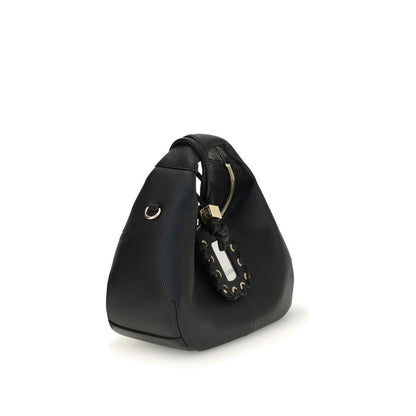 Ganni Schwarze Hobo Mini Handtasche aus Recyceltem Polyester