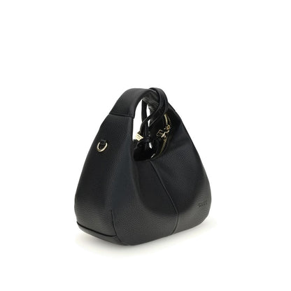 Ganni Schwarze Hobo Mini Handtasche aus Recyceltem Polyester