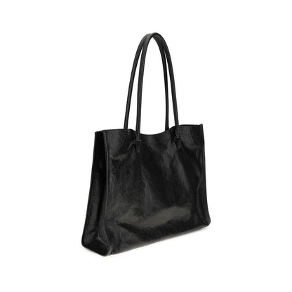 Balenciaga Le City Tote Bag aus schwarzem Lammleder – Elegante Schultertasche für Damen