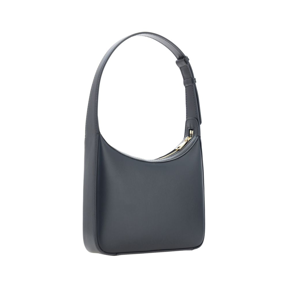 Dolce & Gabbana Schwarze Kalbsleder Bos Taurus Schultertasche - Eleganz für Damen