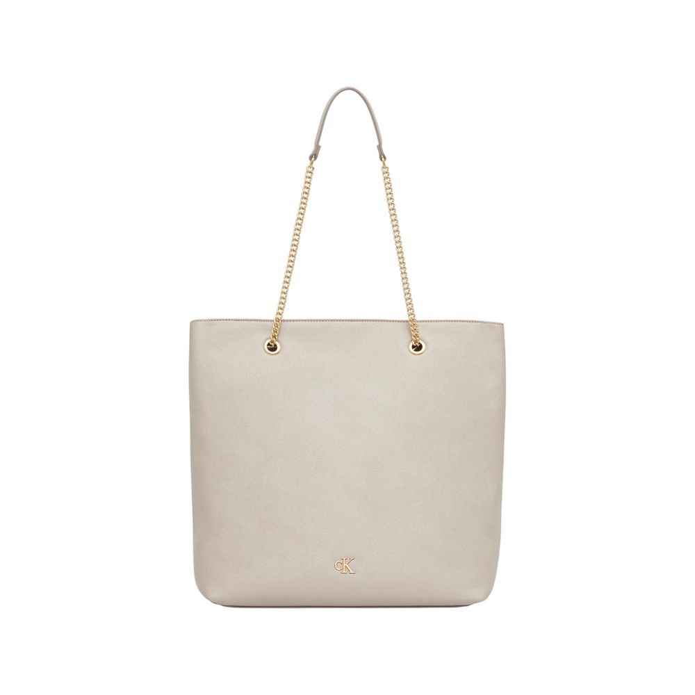 Calvin Klein MINIMAL MONOGRAM CHAIN TOTE LV04F3204G - Elegancka torebka damska