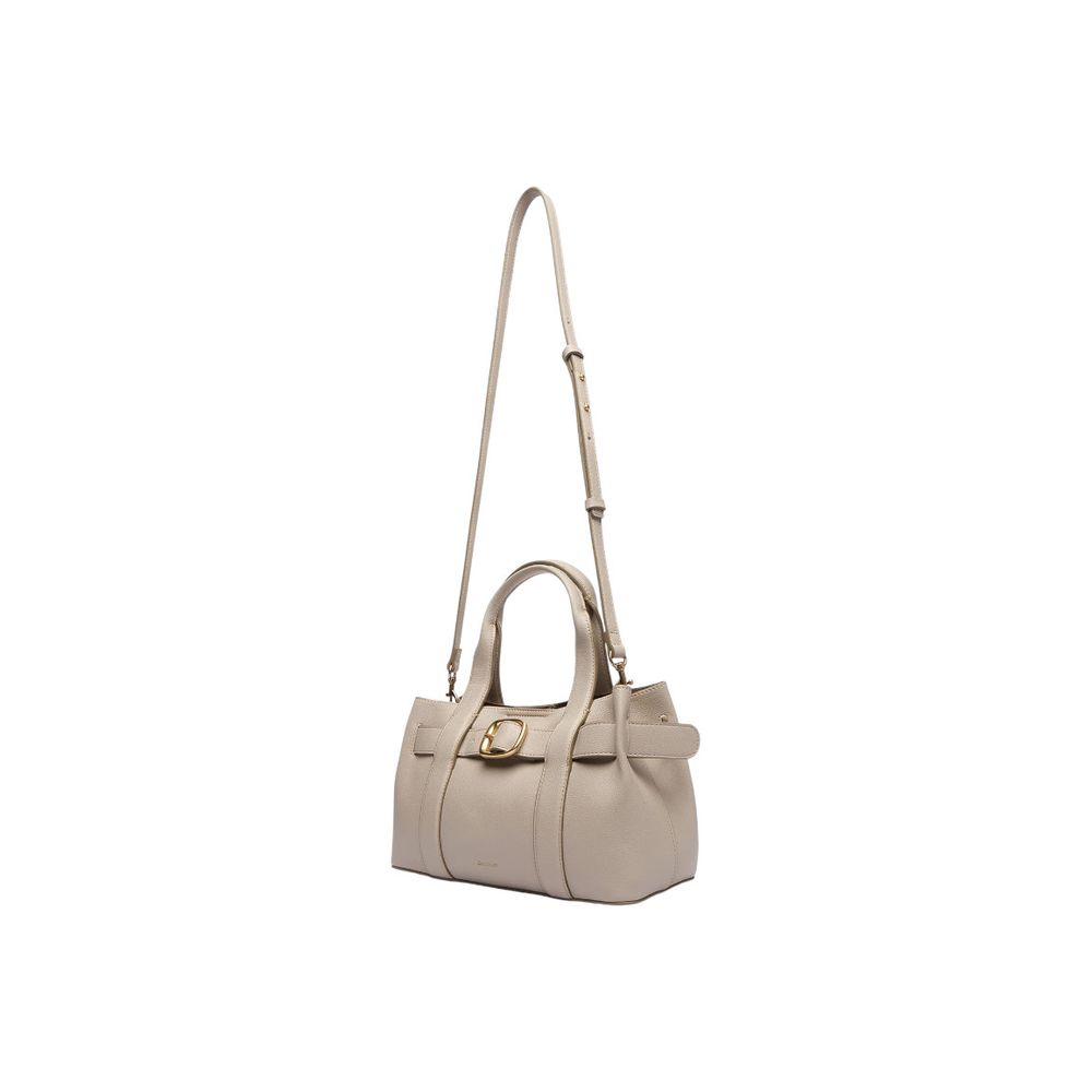 Calvin Klein Graue Handtasche BUCKLE MINI TOTE WITH STRAP