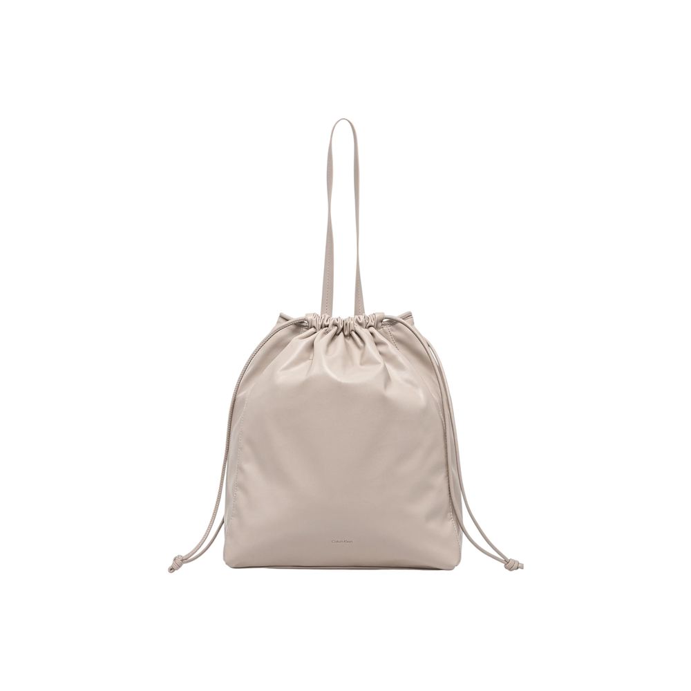 Calvin Klein DRAWSTRING TOTE LV04K3159G – Elegante Beige Handtasche für Damen