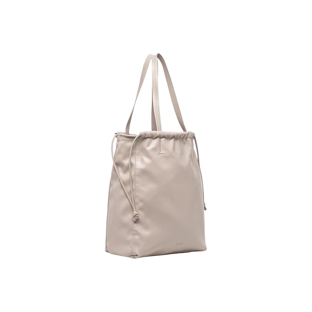 Calvin Klein DRAWSTRING TOTE LV04K3159G – Elegante Beige Handtasche für Damen
