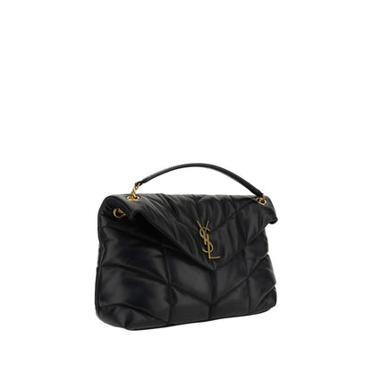 Saint Laurent LouLou Medium Schultertasche aus schwarzem Lammleder – Eleganz trifft Praktikabilität
