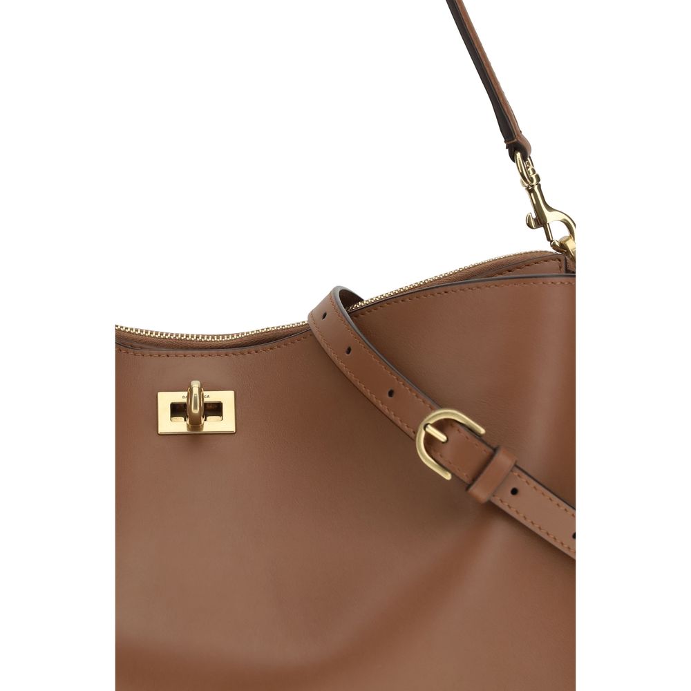 Balenciaga Beige Calf Leather Bos Taurus Schultertasche – Eleganz und Funktionalität vereint